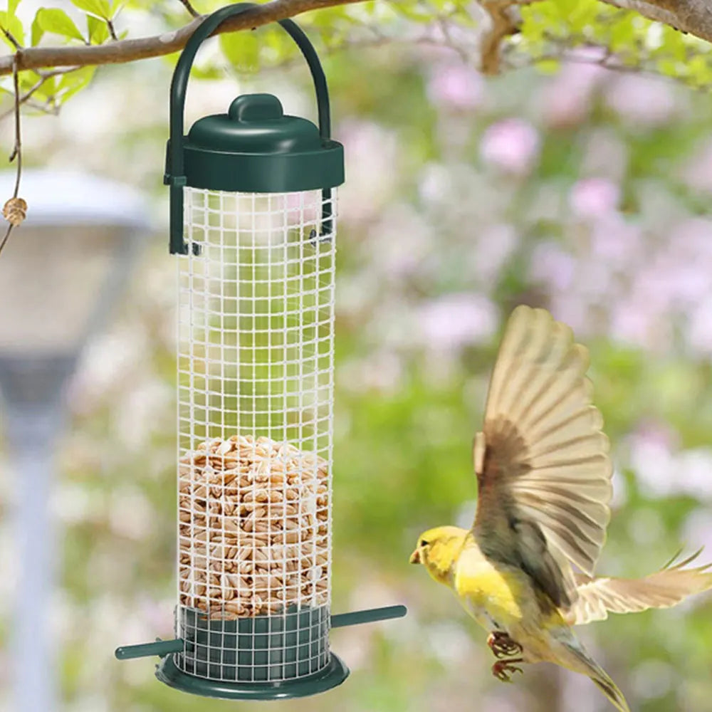 3PCS Wild Bird Feeder House Transparent Hanging Bird FeederGarden Patio Yard Feeding Station Pet Bird Supplies Seed Dispenser