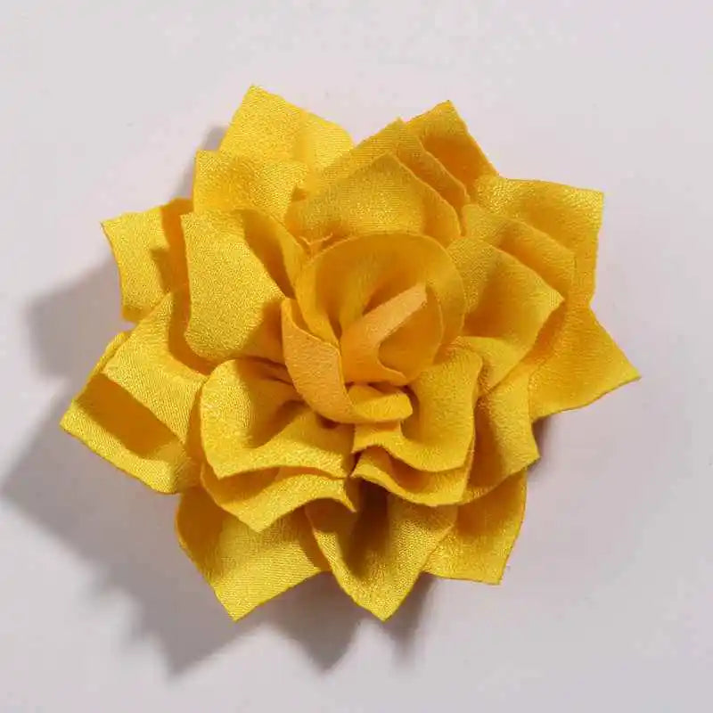 50PCS 7.5CM 2.95 Inch Fashion Lotus Satin Hair Flowers for DIY Headbands and Wedding Decor