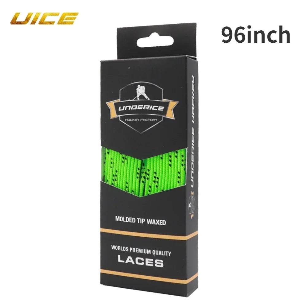 Ice Hockey Skate Laces 84-120inch Waxed Dual Layer Braid