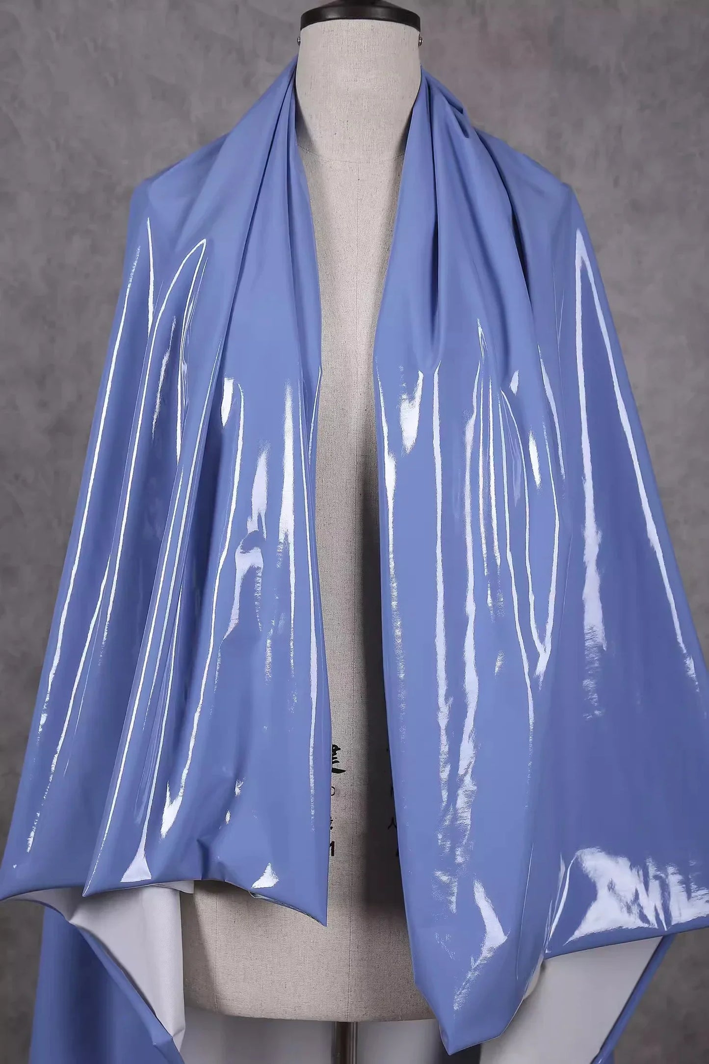 50x145cm Shiny Glossy Soft Leather Fabric Elastic Faux PU for DIY Sewing Dresses and Accessories