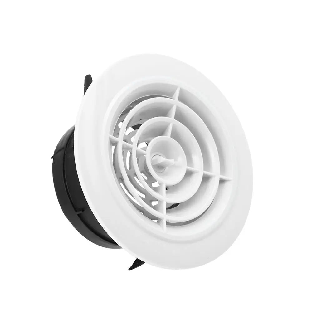 Adjustable Air Ventilation Cover Round Ducting ABS Grille for Kitchen and Bath Air Outlet