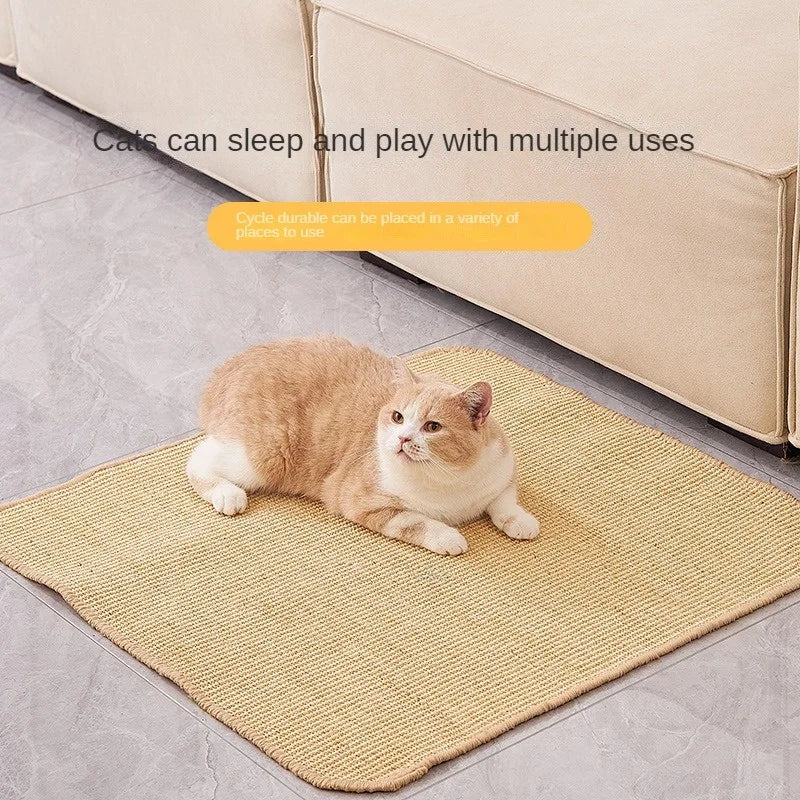 Scratcher Sisal Hemp Board Wall Pad Furniture Protective Scratching Post For Cat Paw Training