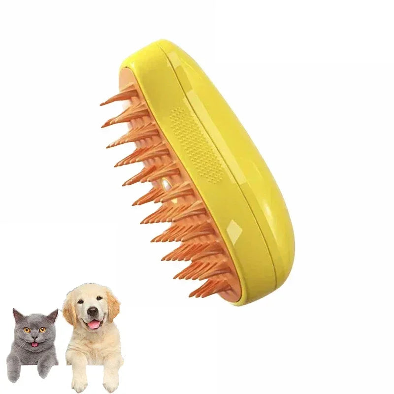 Dog Cat Steamy Brush Electric Sprayer 3 in 1 Grooming Tool