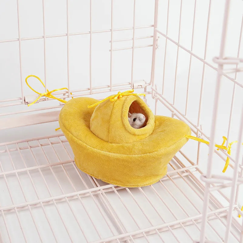 Hamster Hammock for Winter Warmth Cotton Nest Hamster Bed House Hammock Small Animal Warm Bed House Cage Nest For Hamster Birds