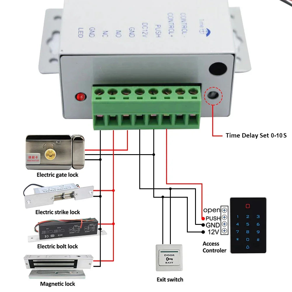 DC 12V Door Access Control Power Supply Switch 3A 5A for Electric Lock RFID Fingerprint Systems