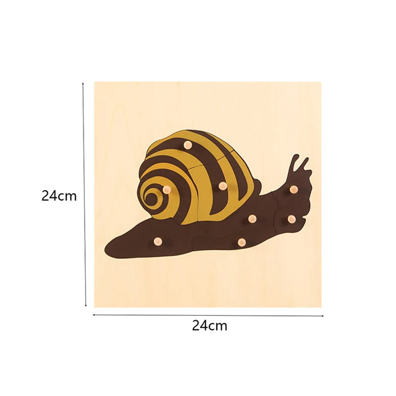 Montessori Wooden Panel Puzzles for Kids Age 3-6 Cognitive Animal and Insect Learning Toys