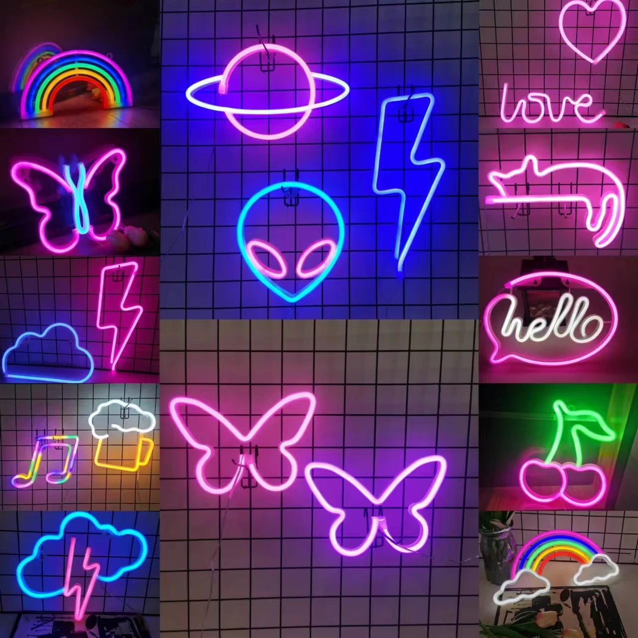 LED Neon Sign USB Battery Bar Bedroom Game Room Wedding Gift