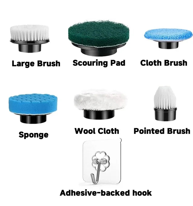 Cordless Electric Spin Scrubber for Home Cleaning Multipurpose Brush for Kitchen Bathroom and Toilet
