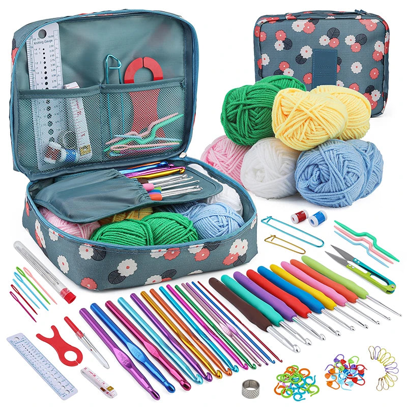 KRABALL Knitting Crochet Hook Set Sewing Tool With Bag