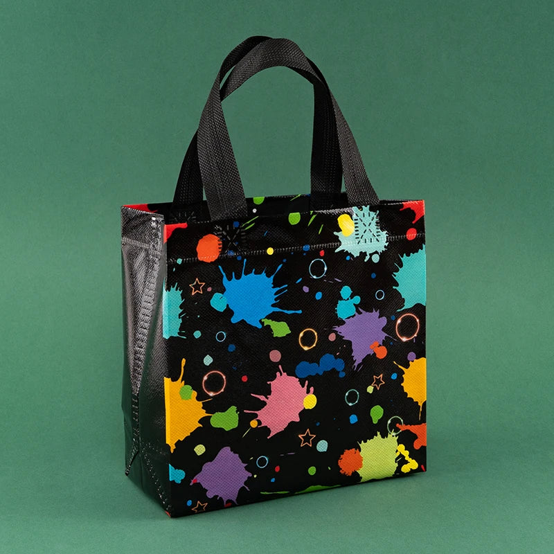 Waterproof Black Non-Woven Fabric Bags Set of 12 or 30 for Clothes Snacks Toys Ideal for Baby Showers Weddings and Party Decorations