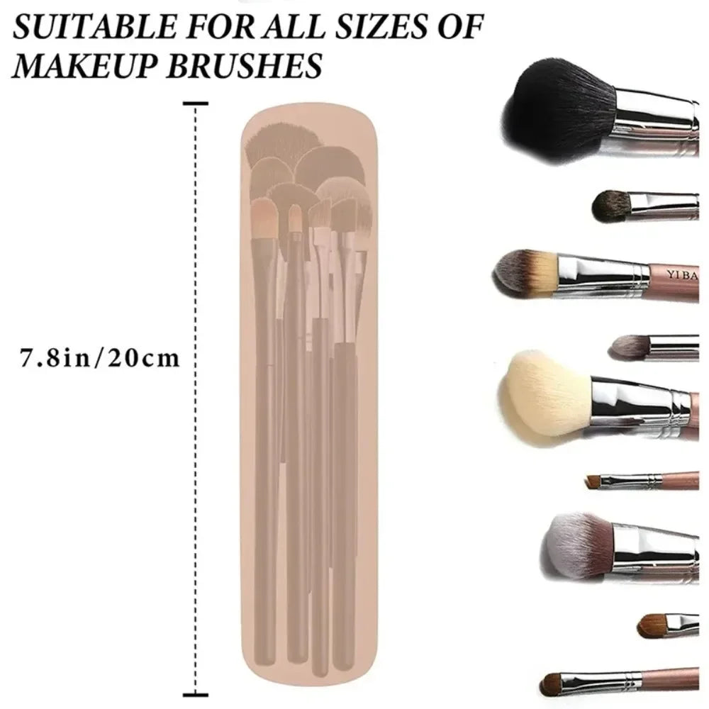 Travel Makeup Brush Holder Silicone Waterproof Case for Women