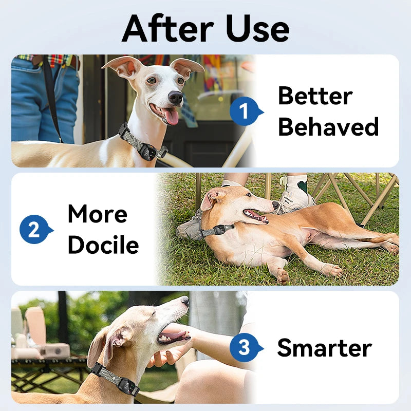 ROJECO Electric Dog Training Collar Automatic Dog Anti-barking Shock Collar USB Rechargeable Pet Trainer for Dogs Bark Stopper