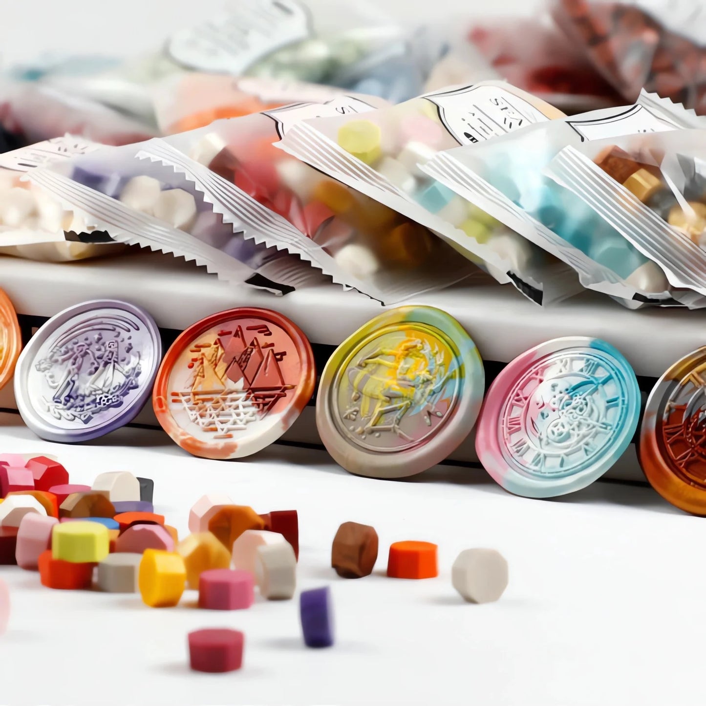 100Pcs Color Sealing Multicolor Wax Seal Beads for DIY Wedding Invitations and Gift Wrapping