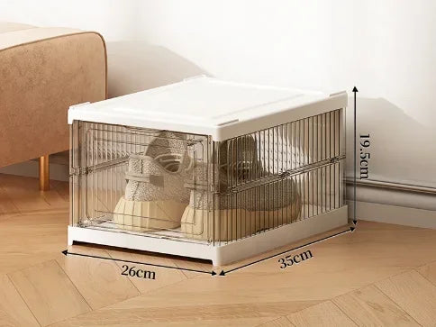 Dustproof 6 Layers Foldable Shoe Box Stackable Organizer