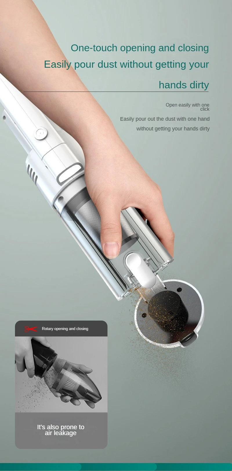 Multifunction Home-Appliance 6500Pa Wireless Car Vacuum Cleaner Portable Handheld