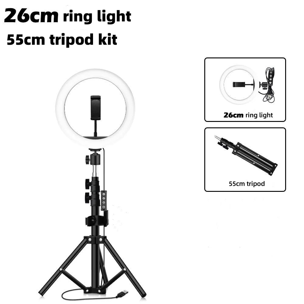 Youtube Shooting Vlog Selfie Ring Light LED Camera Lamp