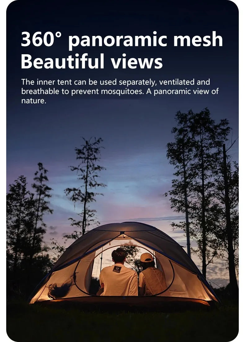 Naturehike Camping Tent 2-3 People Waterproof Ultralight UPF50+ Outdoor Shelter