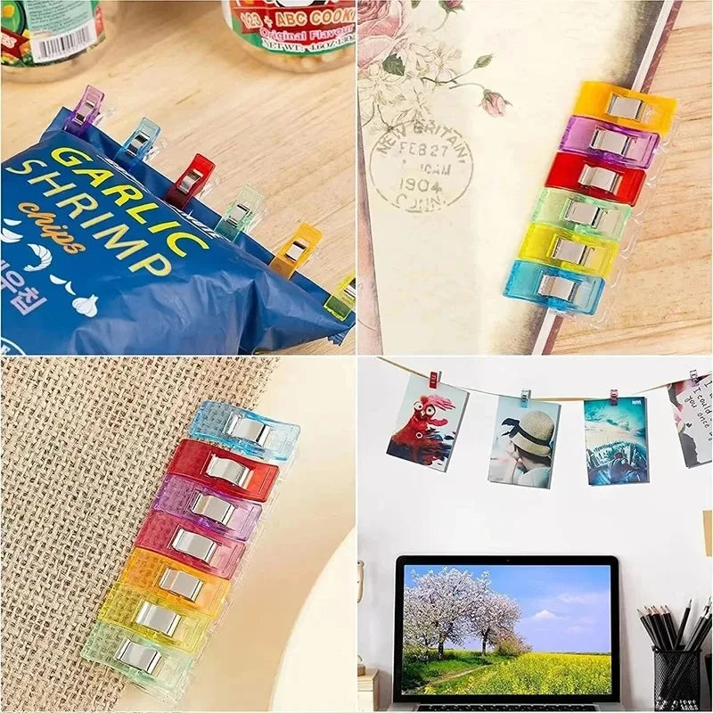 Sewing Clips Colorful Multipurpose Plastic Craft Binding Clips