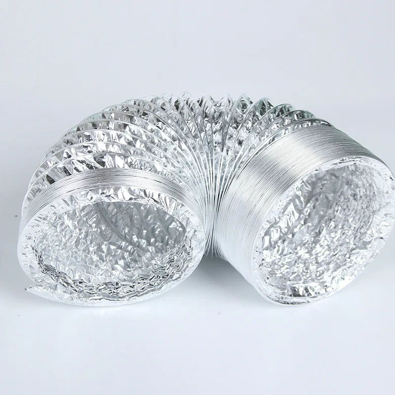 Tubo de ventilación de aluminio encriptado de 80/100/120/150/200 mm Tubo de humo escalable Salida de cocina Manguera de ventilador de escape de baño