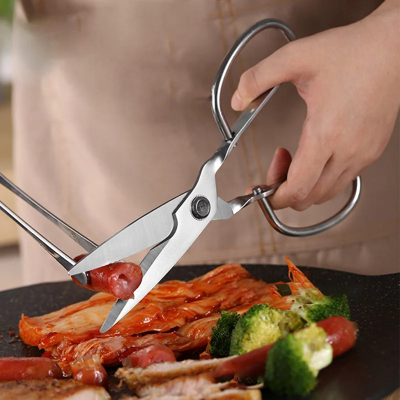 High Quality All Steel Kitchen Scissors with Detachable Stainless Steel Blades Multi Purpose Barbecue and Food Cutting Shears
