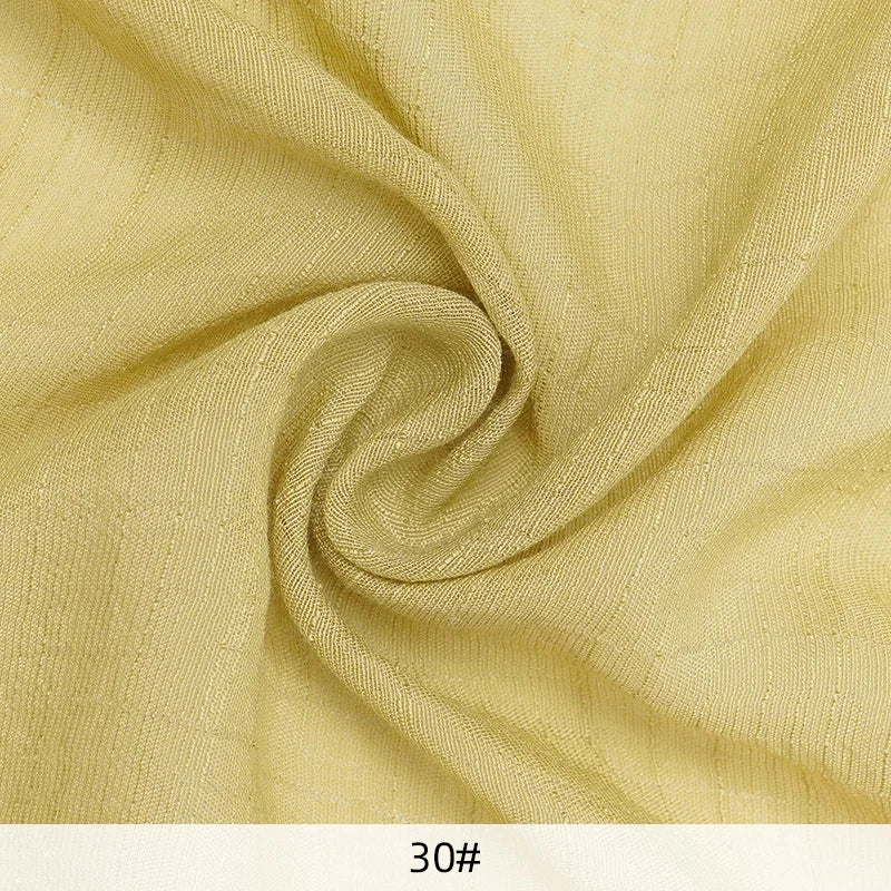 Solid Color Imitation Hemp Bamboo Crepe Fabric 5M 2M 1M 0.5M Soft Breathable Vibrant DIY Dress Gauze Curtain Bedding