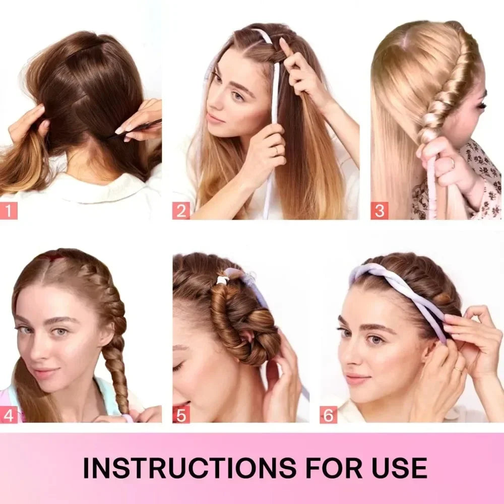 85CM Heatless Curling Rod Headband for Soft No Heat Curls