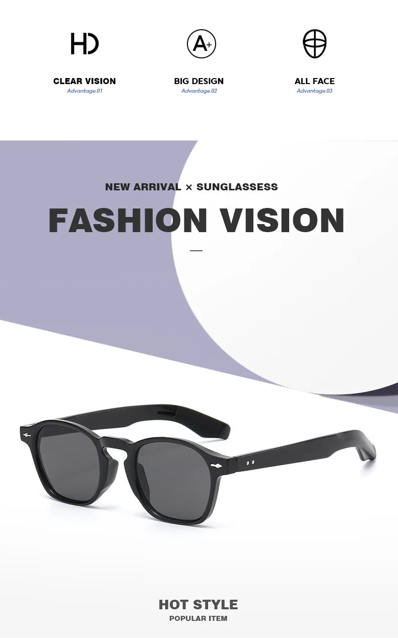 Vintage Retro Style Men Women Sunglasses Square Shape Anti-glare Fashion Sun Glasses