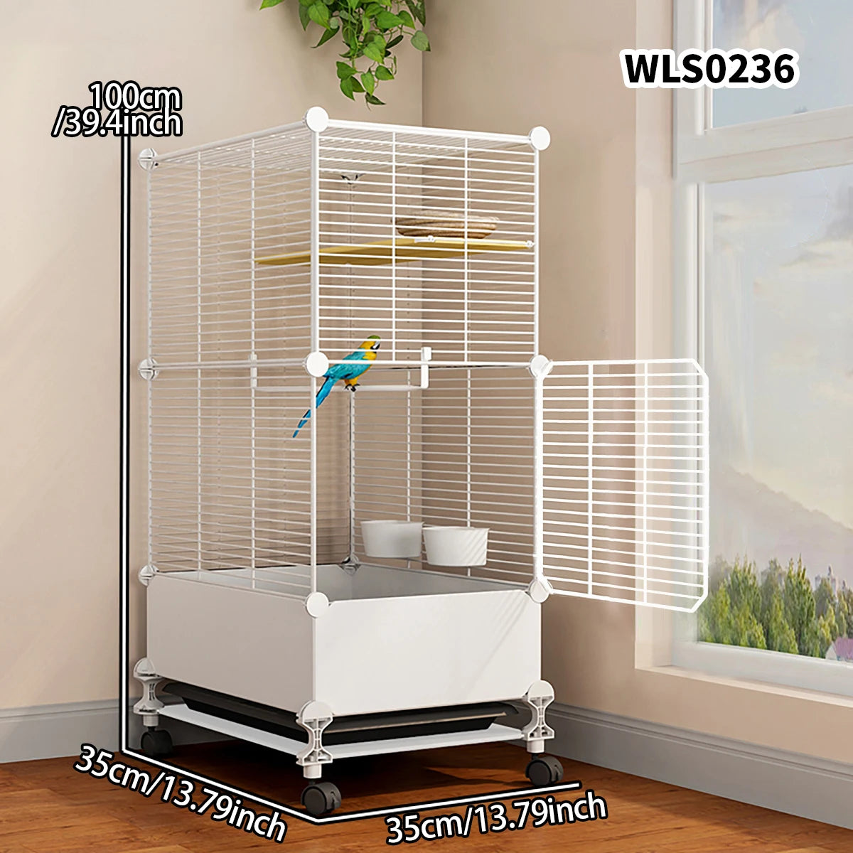 Household Bird Cage with Tray Large Tiger Skin Black Phoenix Peony Starling Special Parrot Cage New Luxury House