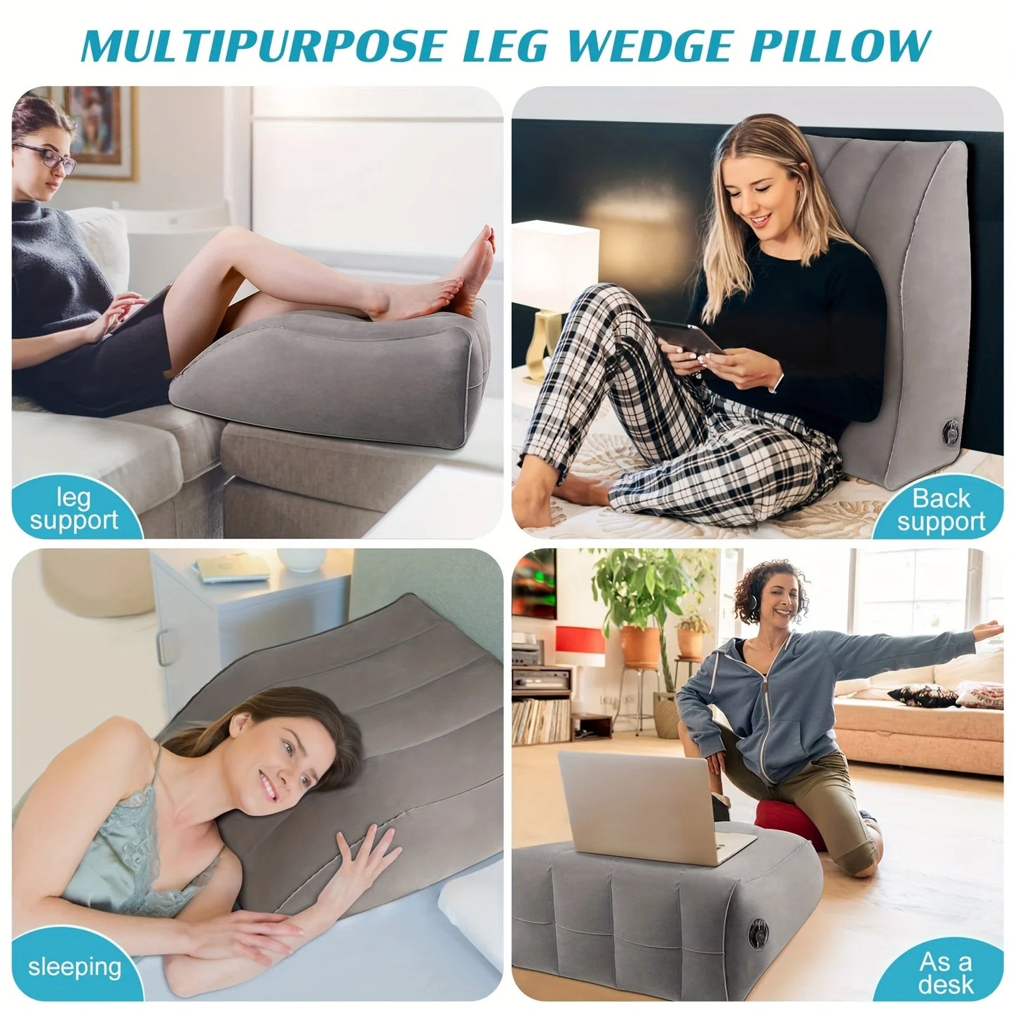 Inflatable Spot Leg Pillow for Fracture Relief and Relaxation