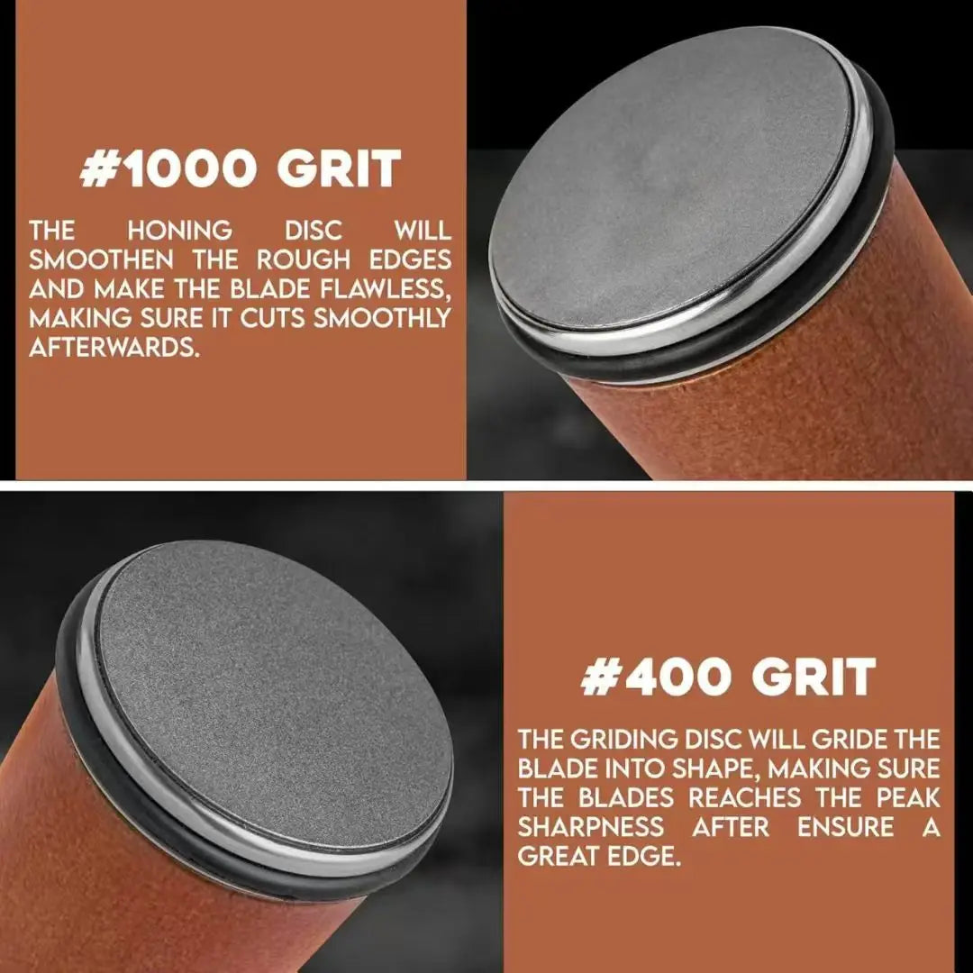 Rolling Knife Sharpener Kit with Magnetic Holder and Diamond Stones