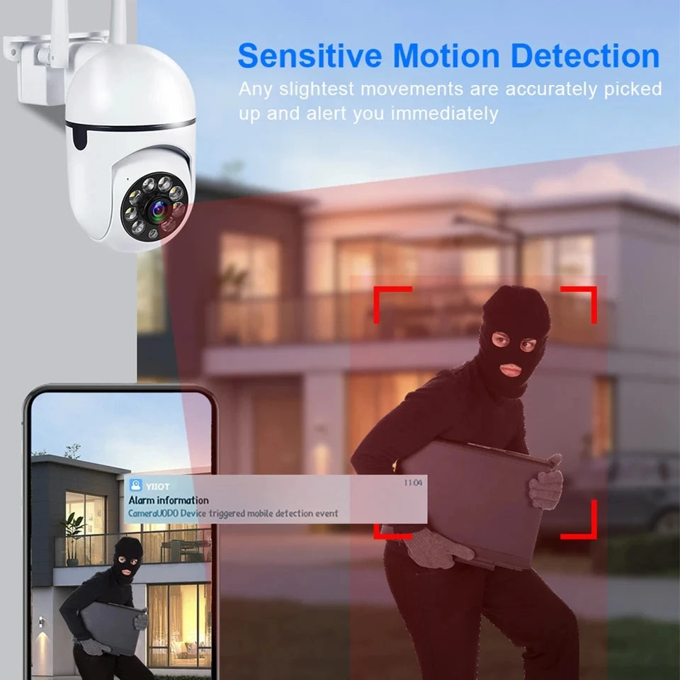 8MP Wireless Outdoor PTZ Security Camera with 4X Zoom AI Human Tracking Two-Way Audio HD Night Vision