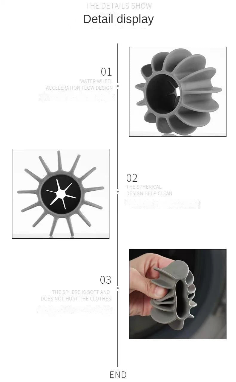 Laundry Ball Reusable Silicone Pet Hair Remover for Washing Machine