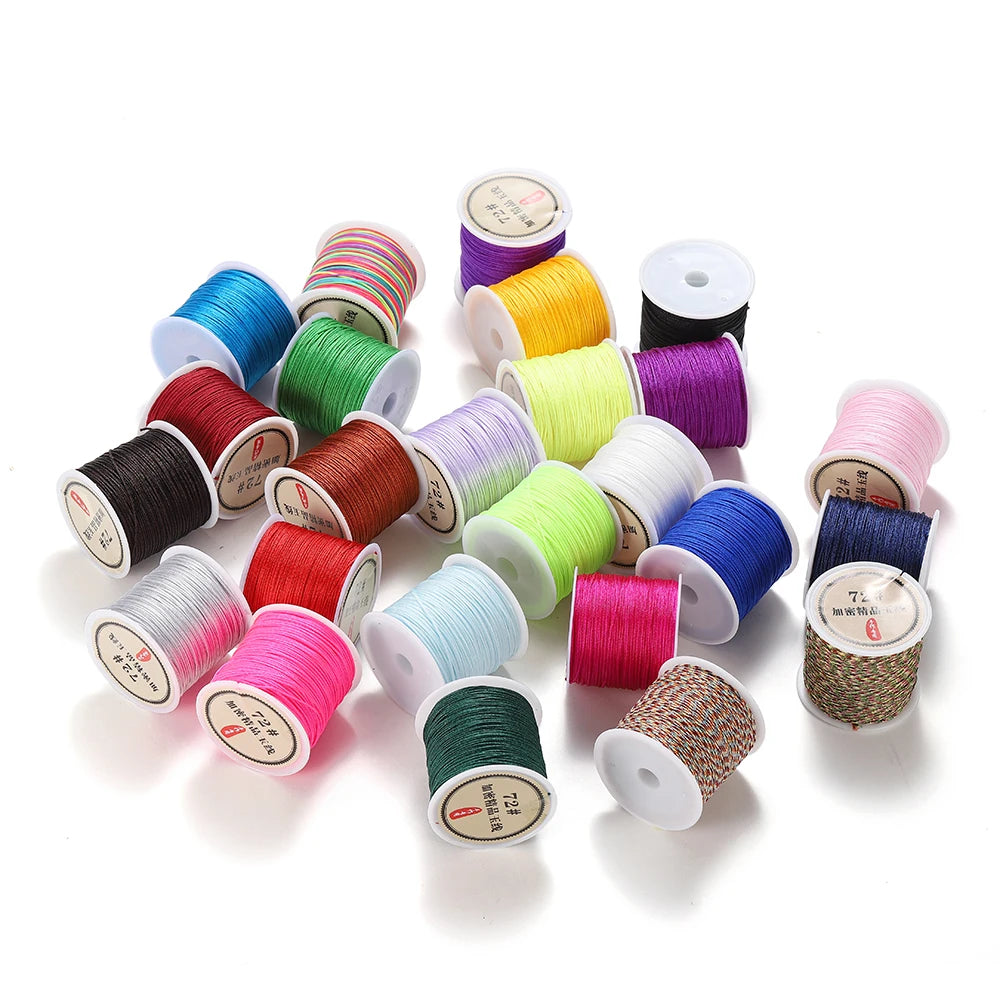 10/50M 0.8mm Nylon Thread Cord for DIY Jewelry Making