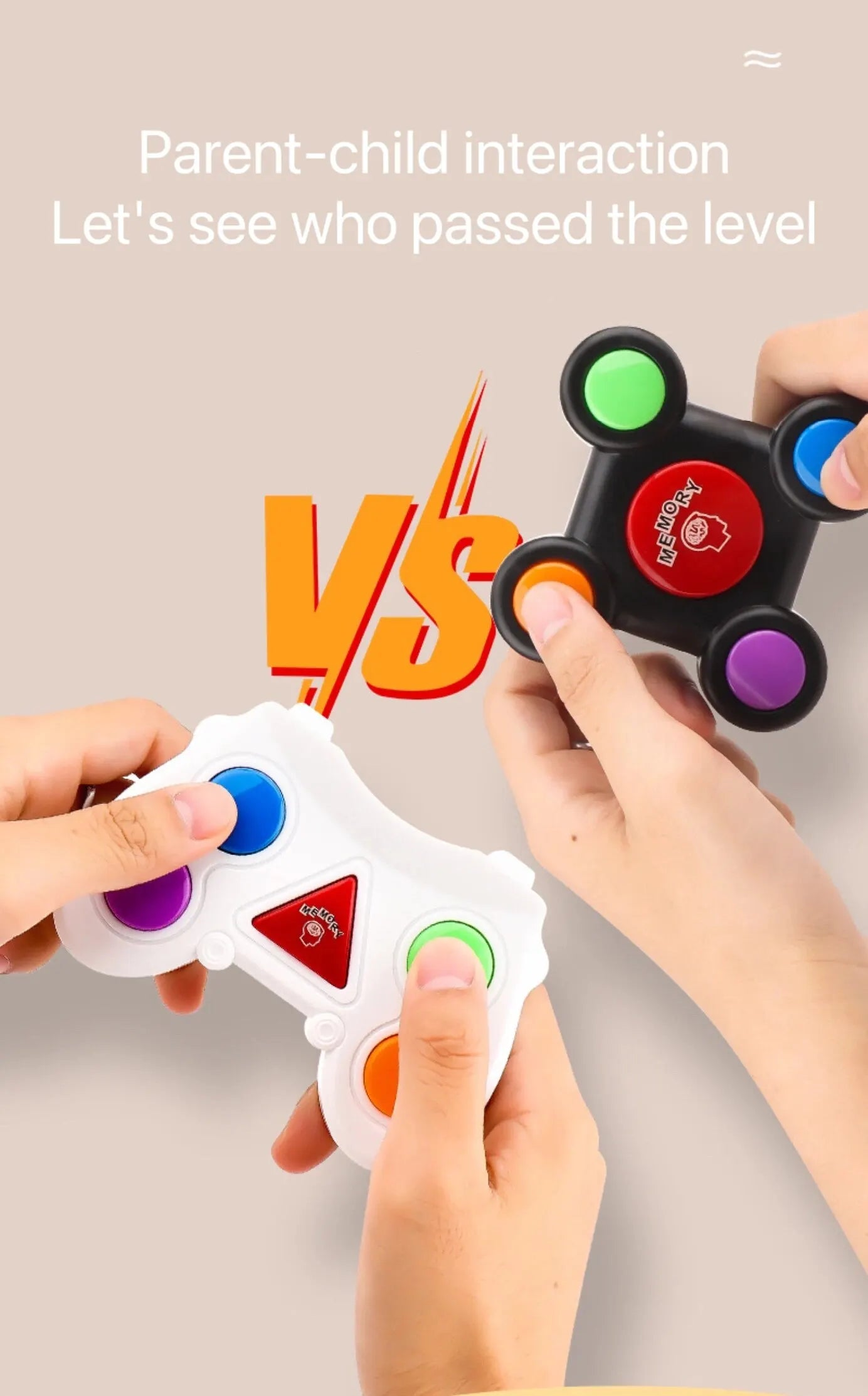 Square Memory Training Gaming Machine Clearance Button Toy