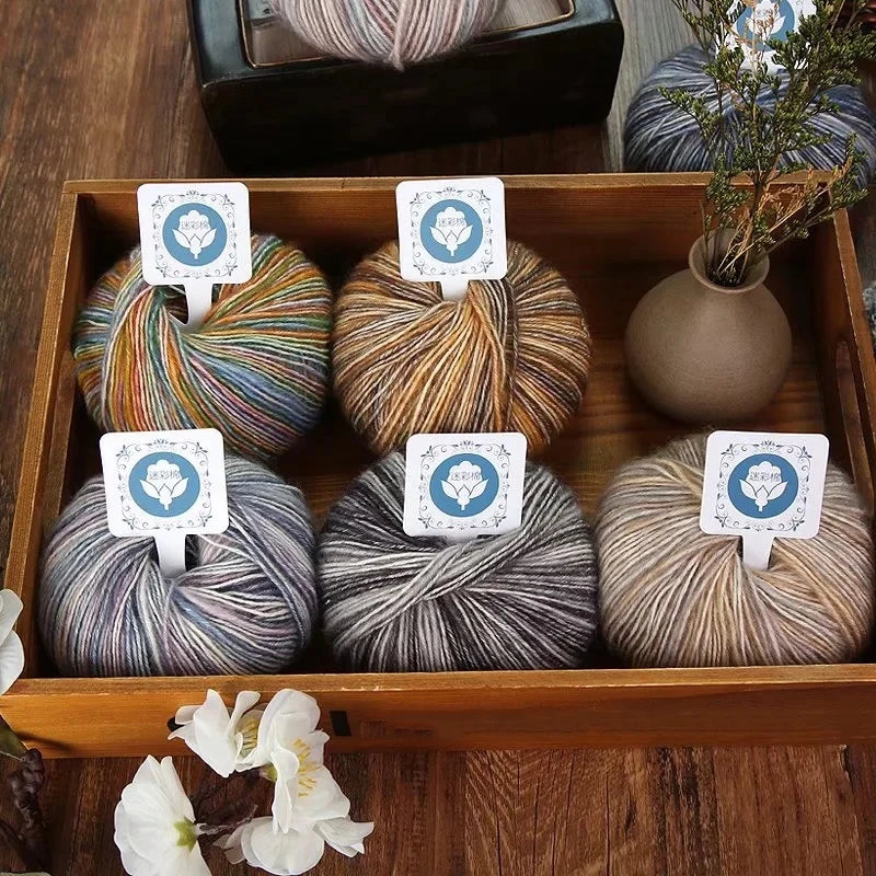 50g/Ball Combed Cotton Gradient Yarn for Soft DIY Knitting