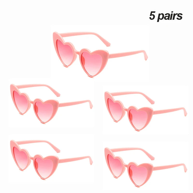 2024 Summer Beach Sunglasses Women Heart Shaped Fashion Glasses
