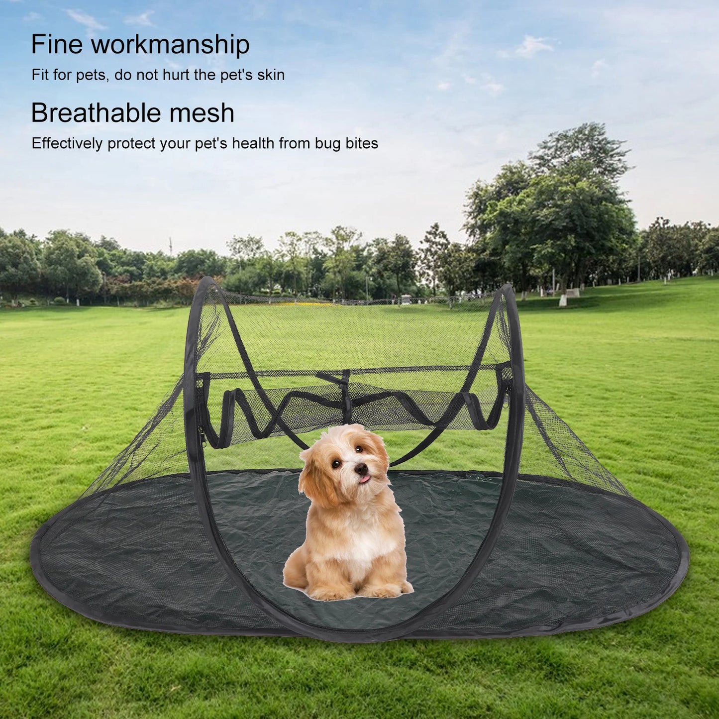 Pet Enclosure Tent Portable Breathable Foldable Outside Cat Enclosure Tent for Outdoor Travel Portable Cat Tent Dog Outdoor Tent