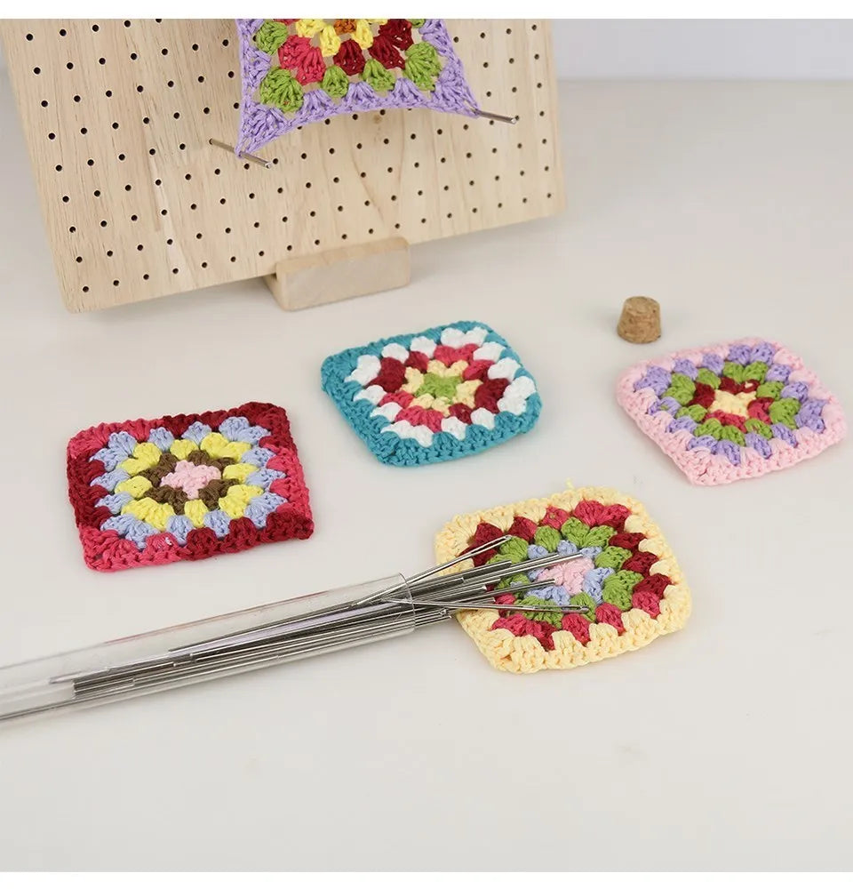 Wooden Knitting Blocking Board for Granny Squares Shawls Scarves Socks Sweaters and DIY Projects