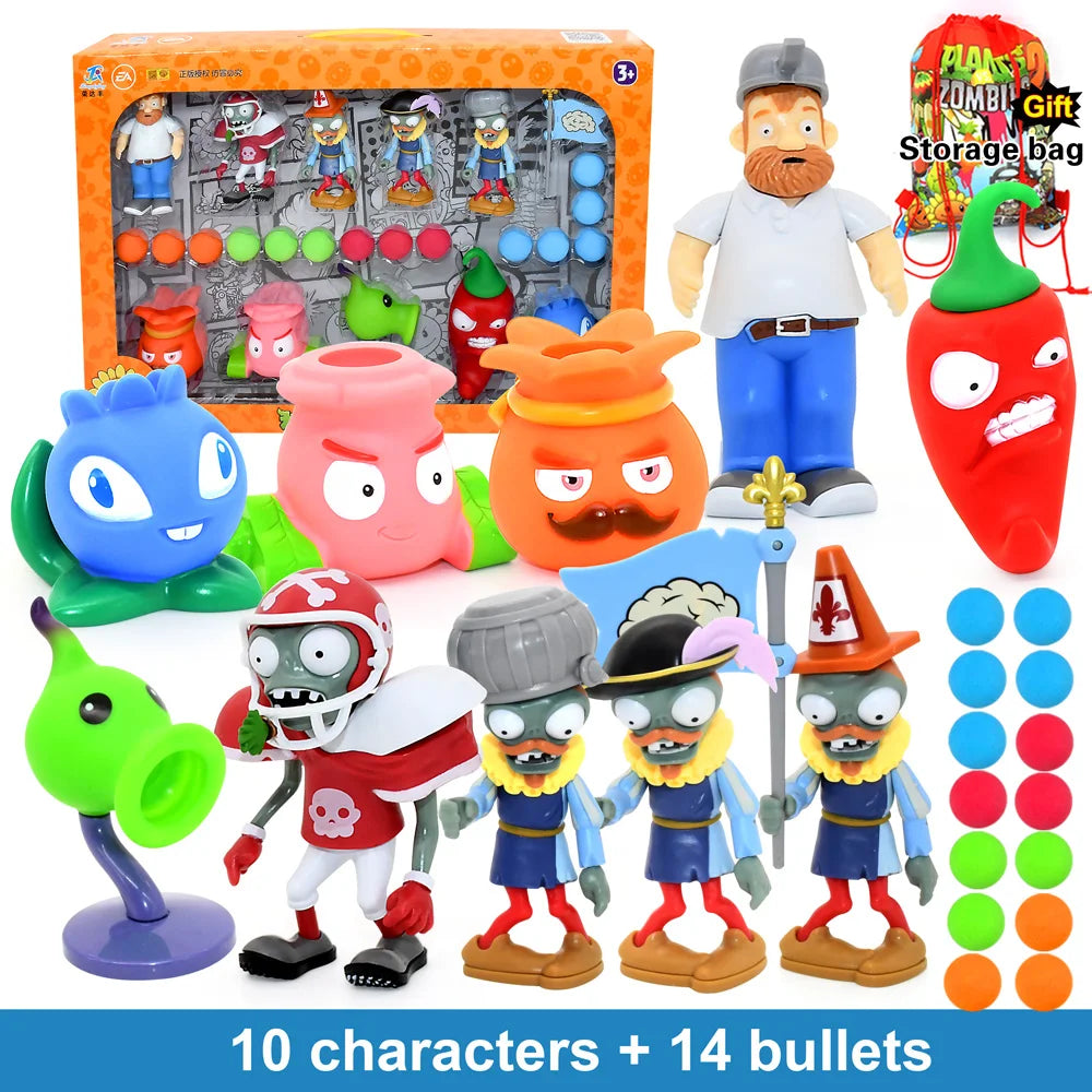 Plants vs Zombies 2 Full Set Toys Pea Shooter and Friends Role Play Action Figures for Kids