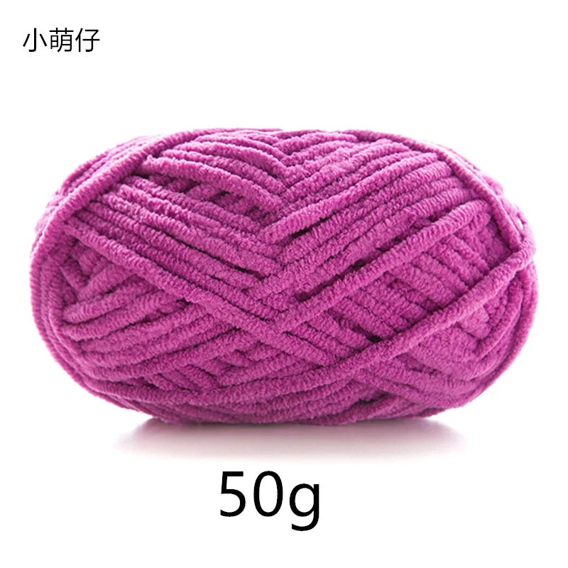 50g Polyester Cute Yarn Ball for Warm Velvet Crochet Scarf
