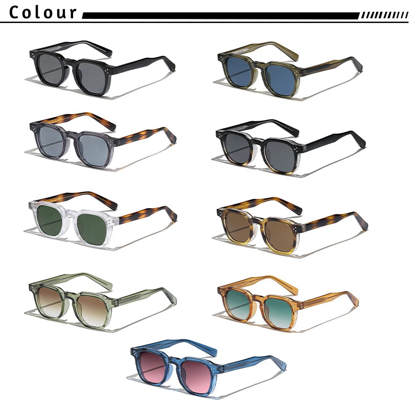 CATERSIDE Retro Punk Small Frame Sunglasses for Men and Women