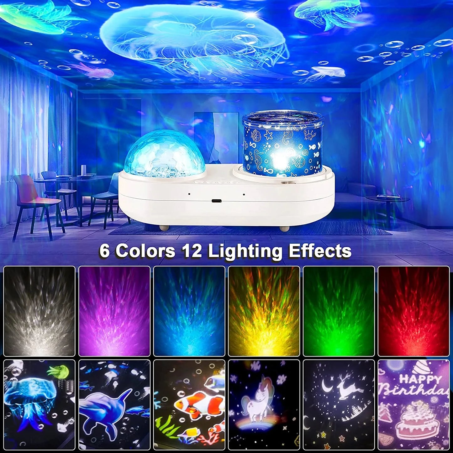 Ocean Light Projector for Bedroom 3D Star Galaxy Lamp