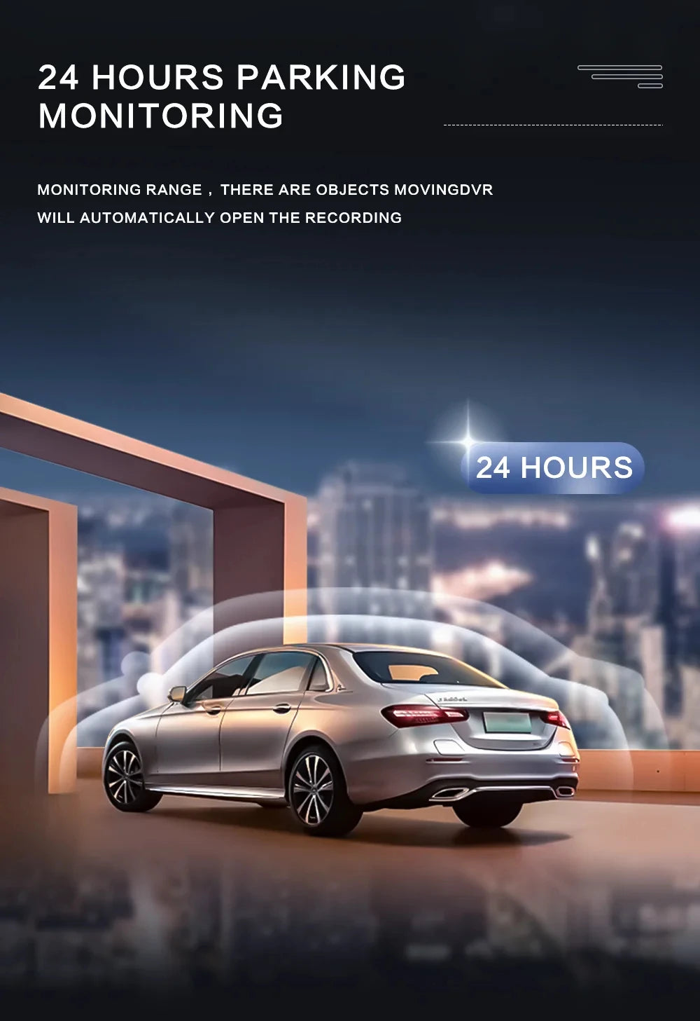 1080P Dash Cam with IR Night Vision and Loop Recording for 2/3 Channel Vehicle DVR