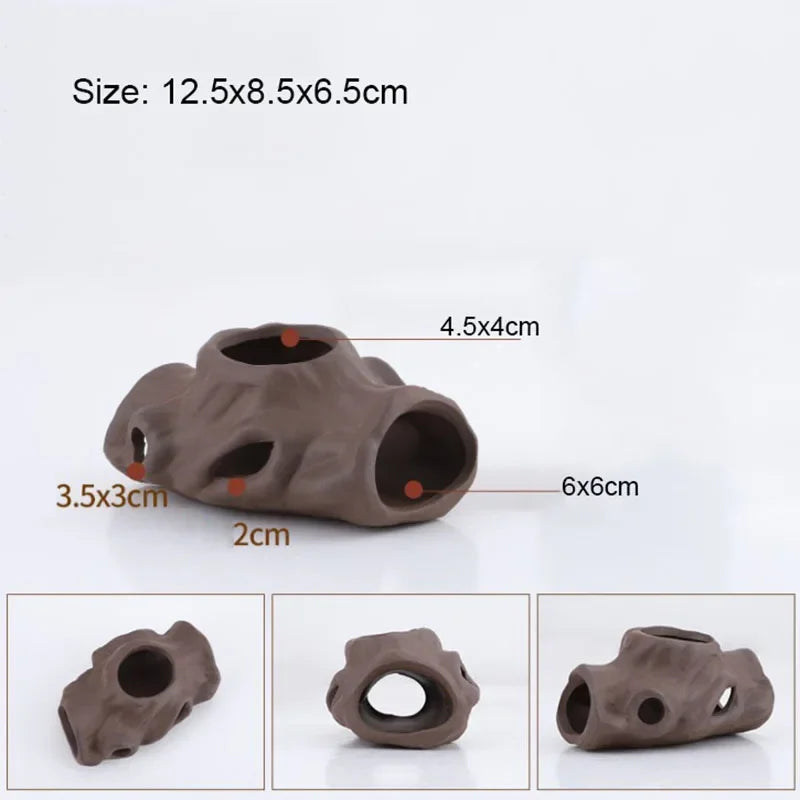 Ceramic Aquarium Decoration Fish Shrimps Shelter House Pottery Scorpion House Canister Simulation Stone Fish Tank Decor Great