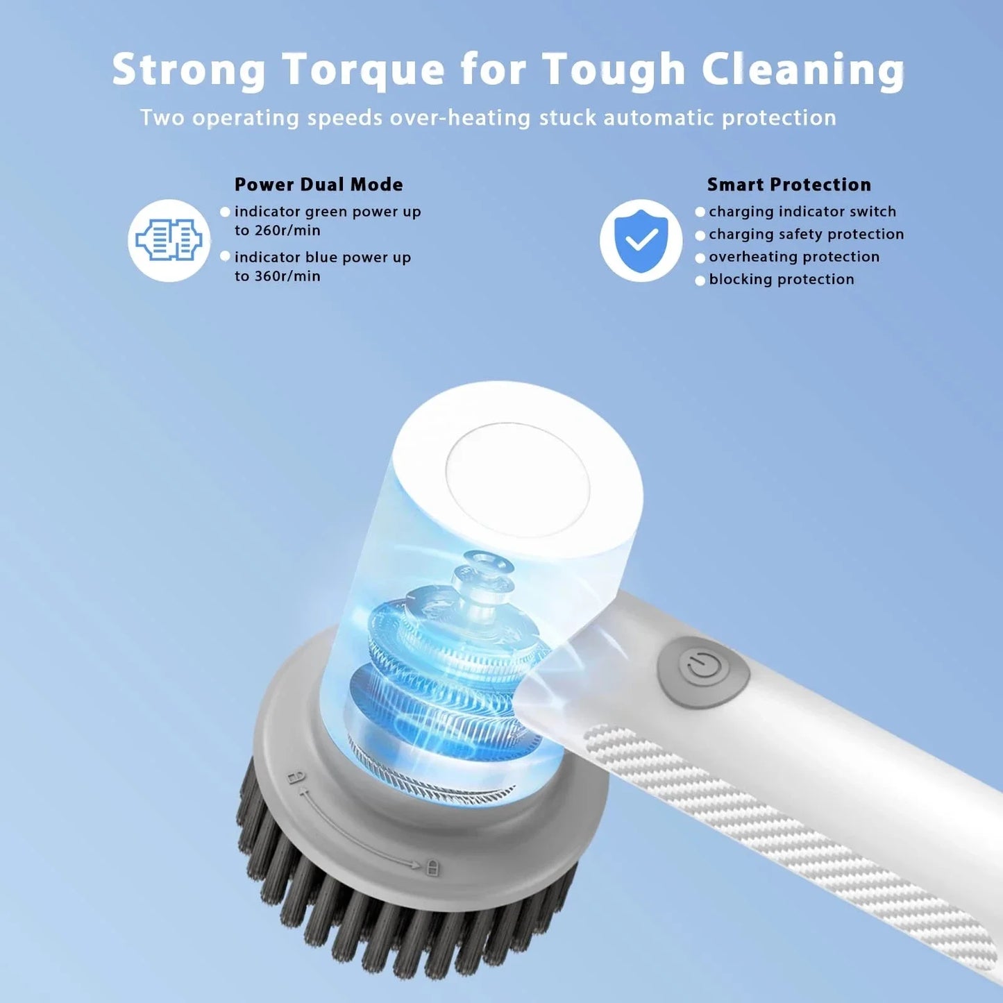 Wireless Electric Cleaning Brush for Kitchen and Bath
