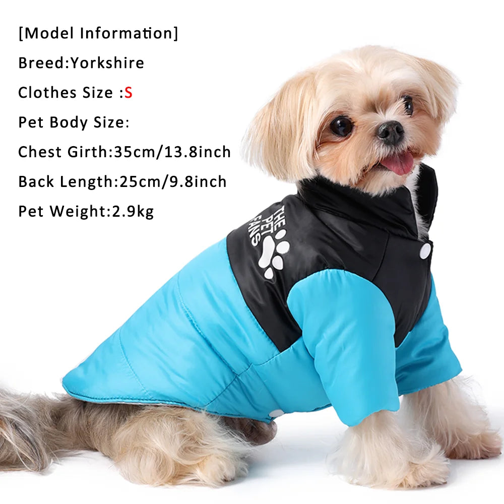 Reversible Pet Coat In Winter For Small Medium Dogs Cats Waterproof Pets Clothes Solid Warm Puppy Kitty Sphynx Chihuahua Jacket
