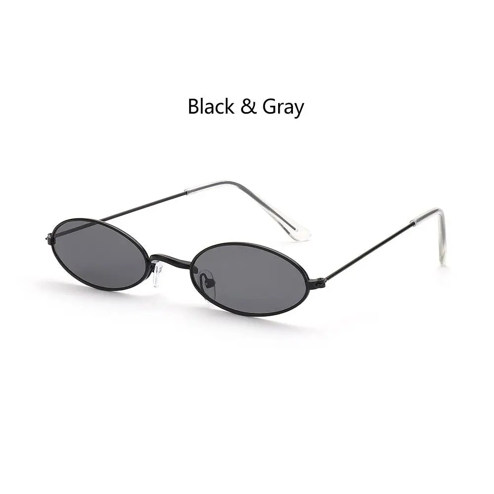 Retro Small Oval Sunglasses Vintage Shades for Men Women 2023