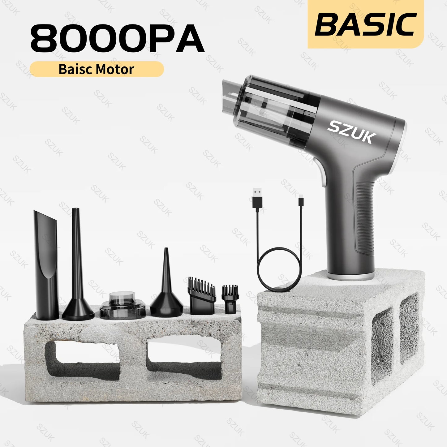 98000PA Portable Handheld Car Vacuum Cleaner Mini Wireless Strong Suction USB for Home and Car Cleaning