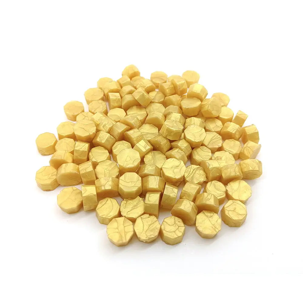 100pcs Colorful Metallic Golden Sealing Wax Beads for DIY Gifts and Invitations