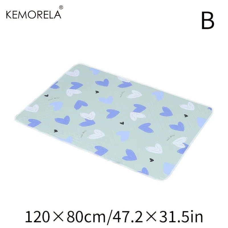 KEMORELA 1PC Washable Guinea Pig & Hamster Cage Mat - Super Absorbent Non-Slip Pet Bedding 31"x47" for Rabbits & Small Animals